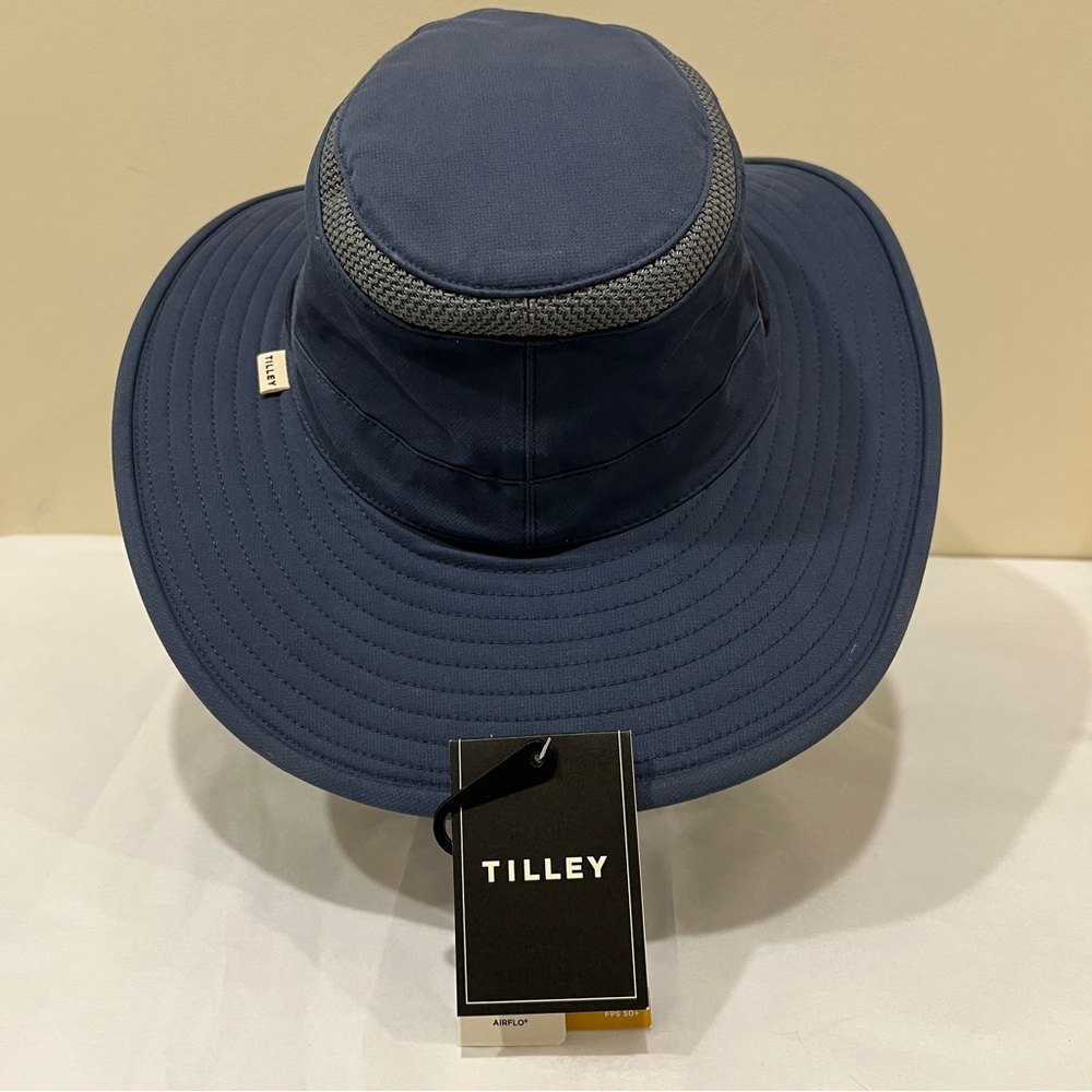 TILLEY MODEL T4MO-1 AIRFLO HIKERS HAT -  BLUE - SIZE 7 3/8 - UNISEX - Picture 4 of 10